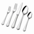 5-teiliges Besteckset für 1 Person Edelstahl Silber glänzend klassisch