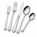 Besteckset 5-teilig 20-22 cm Edelstahl Silber glänzend für Tischgedeck